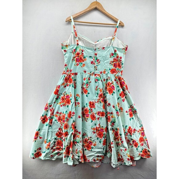 Stop Staring Marisol Swing Dress Size 18 Floral Colorful Sweetheart Rockabilly - Picture 5 of 11
